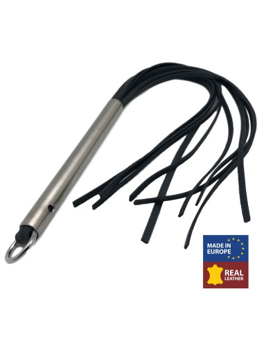 Martinet 12 brins en cuir - Manche Alu - 53cm