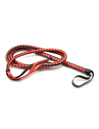 Long fouet Whip Duo 190cm Noir et Rouge