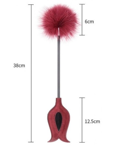 Cravache-Plumeau Victoria Pourpre 43cm