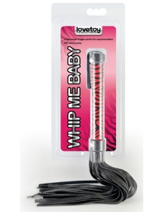 Martinet Whip Me Baby 38cm Noir-Rouge 2