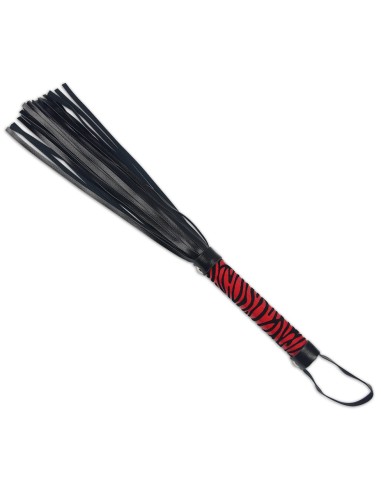 Martinet Whip Me Baby 38cm Noir-Rouge