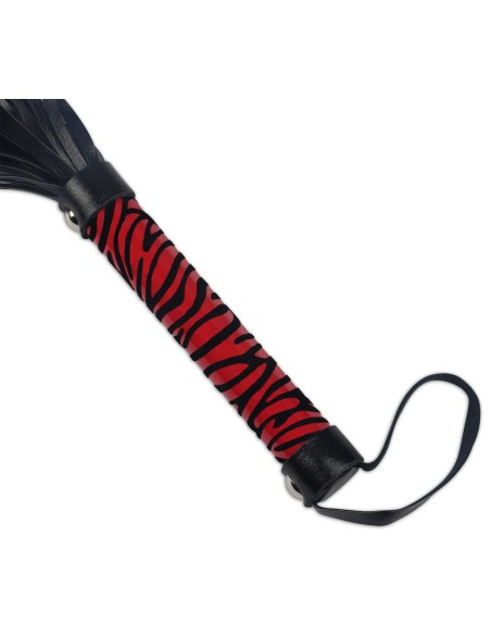 Martinet Whip Me Baby 38cm Noir-Rouge