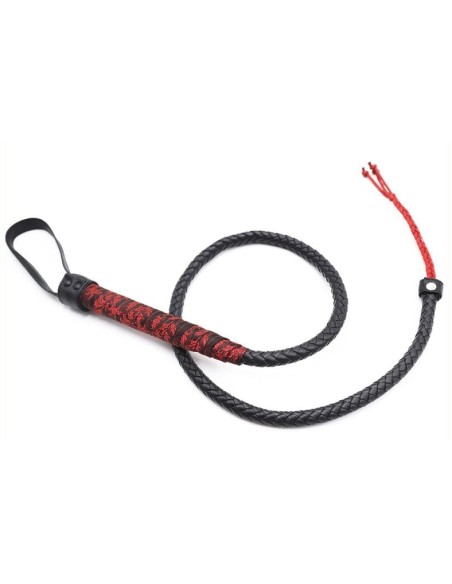 Fouet Chinese Design 90cm Noir-Rouge