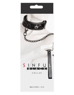 Collier et laisse SM - Sinful Black 2