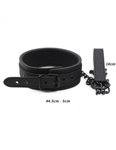 Collier Soumission avec laisse Noir