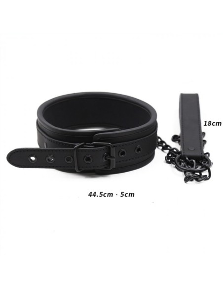 Collier Soumission avec laisse Noir