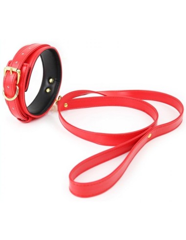 Collier et Laisse Lighty Rouge