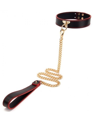 Collier Laisse Maestro Noir et Rouge