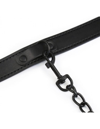 Collier et Laisse Ball Top Noir