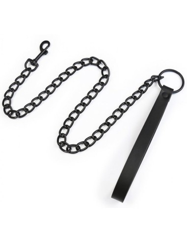 Collier et Laisse Ball Top Noir