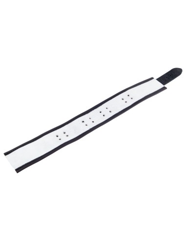 Collier en cuir 3 Anneaux D Blanc-Noir